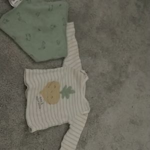 Newborn shirt and matching bib and pants